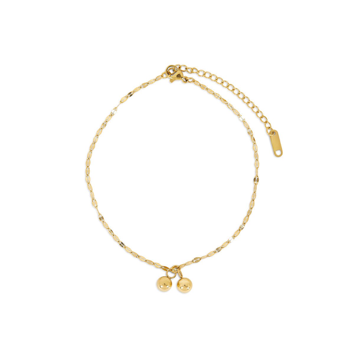 Delicate anklet plated in 18K gold.