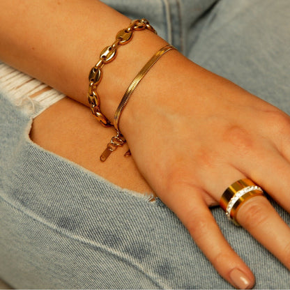 18K Gold Plated Mesh Bracelet 