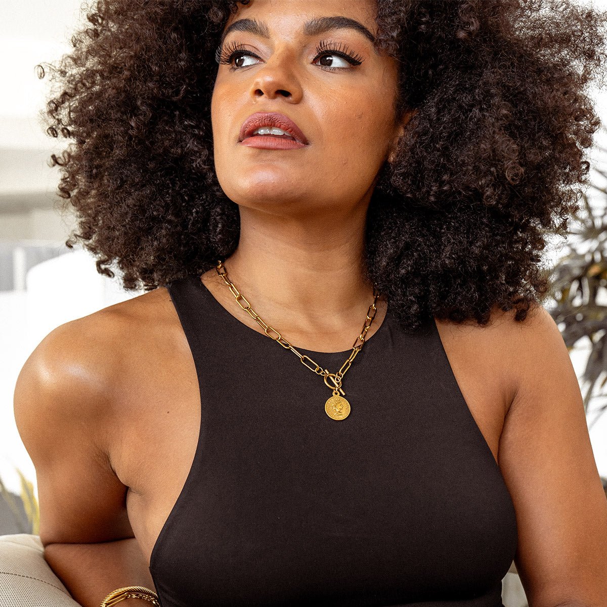 New York Cents Necklace – 18K Gold Triple Plated 