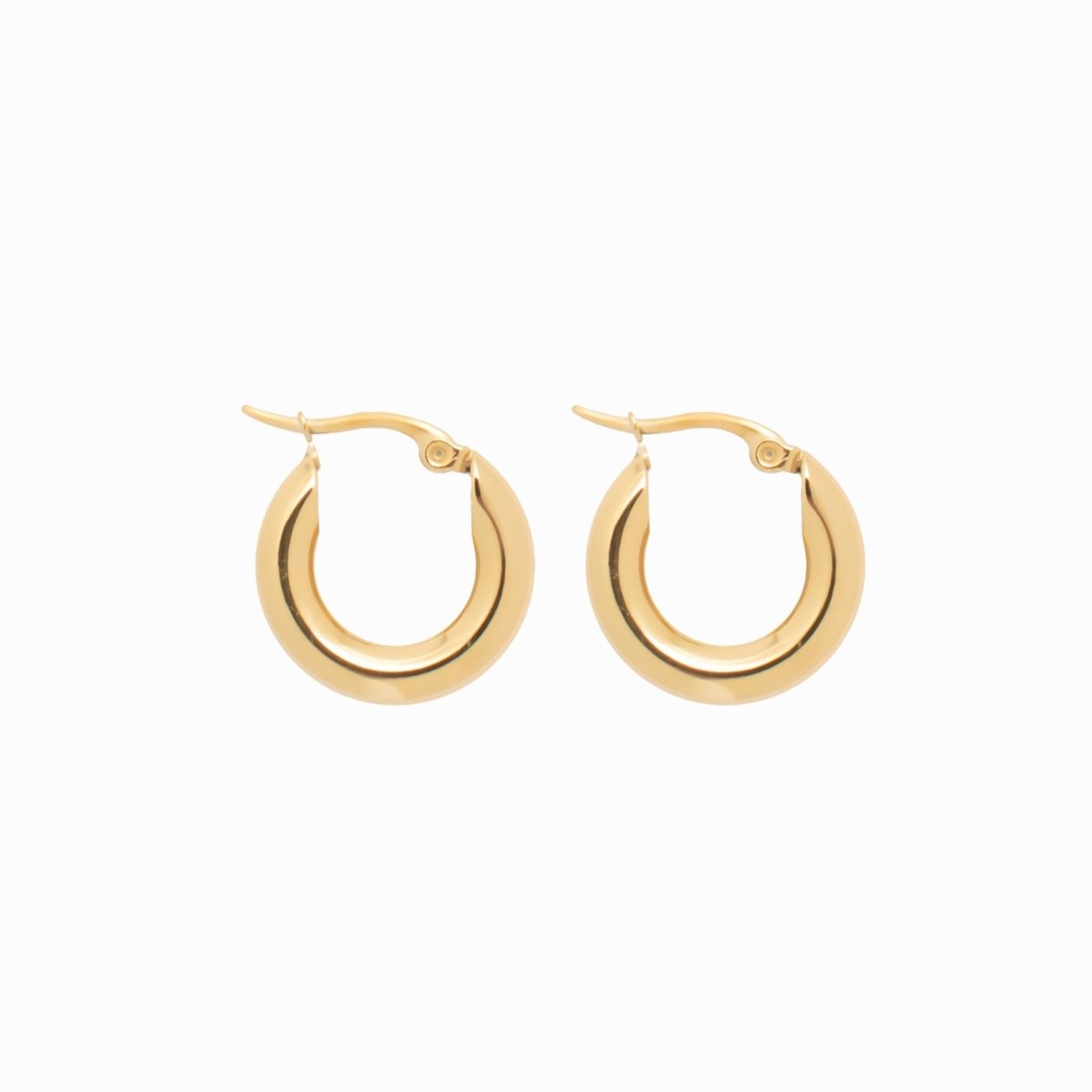 Lumé Tube Hoops – 18K Gold Plated 