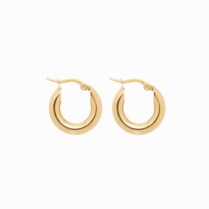 Lumé Tube Hoops – 18K Gold Plated 