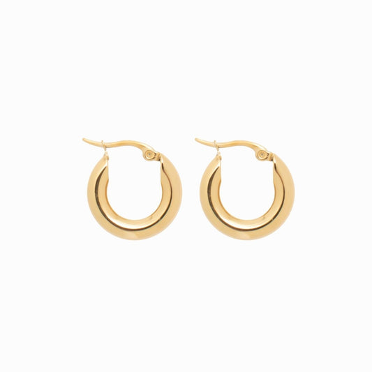 Lumé Tube Hoops – 18K Gold Plated 